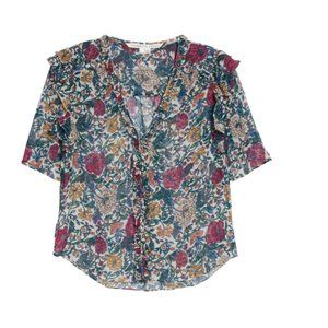 Veronica Beard Gwendoline Floral Silk Blouse
